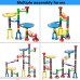 FUN LITTLE TOYS Kids Marble Run Set-154Pcs 90Translucent Pieces + 64Marbles for Marble Race Track Game Family Game B07HQ4QRJZ